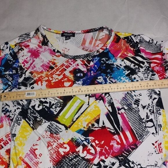 Rouge women's shirt Multicolor size 2x - Picture 2 of 9